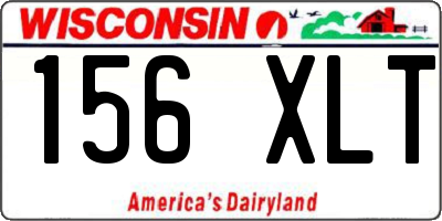 WI license plate 156XLT