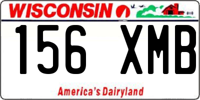 WI license plate 156XMB