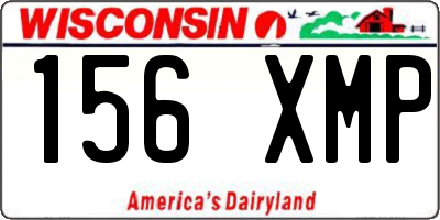 WI license plate 156XMP