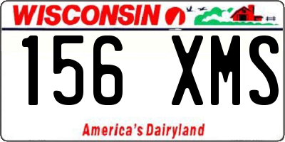 WI license plate 156XMS