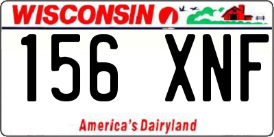 WI license plate 156XNF