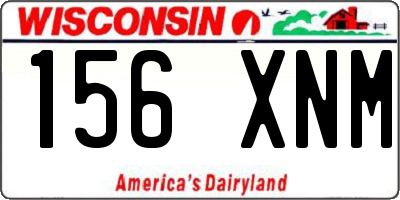 WI license plate 156XNM