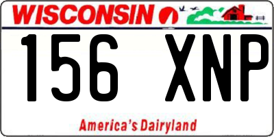 WI license plate 156XNP