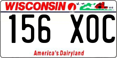 WI license plate 156XOC