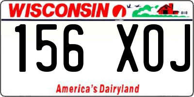 WI license plate 156XOJ