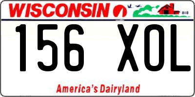 WI license plate 156XOL