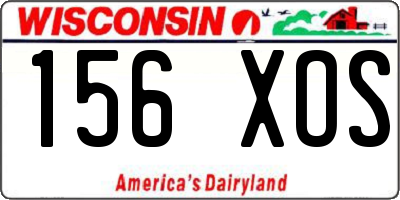 WI license plate 156XOS