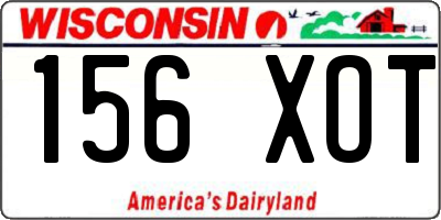 WI license plate 156XOT