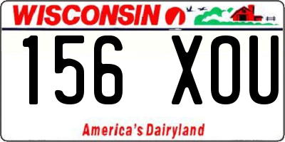 WI license plate 156XOU