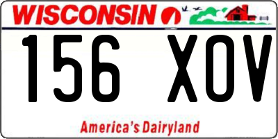 WI license plate 156XOV