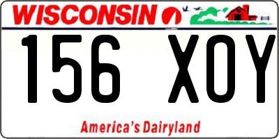 WI license plate 156XOY