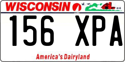 WI license plate 156XPA