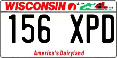 WI license plate 156XPD