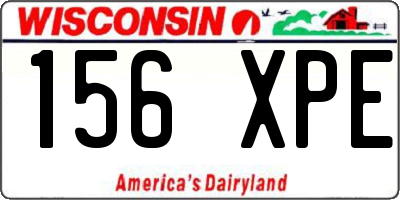 WI license plate 156XPE