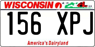 WI license plate 156XPJ