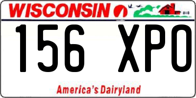 WI license plate 156XPO