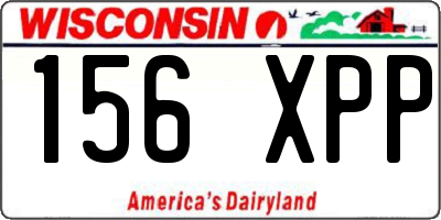 WI license plate 156XPP
