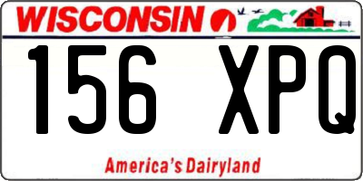 WI license plate 156XPQ