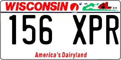 WI license plate 156XPR