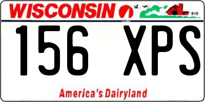 WI license plate 156XPS