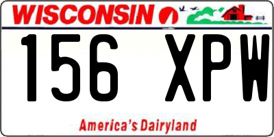 WI license plate 156XPW