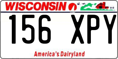 WI license plate 156XPY