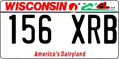 WI license plate 156XRB