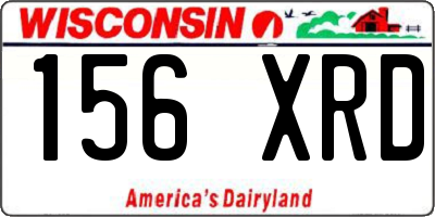 WI license plate 156XRD