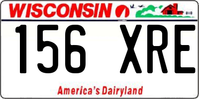 WI license plate 156XRE