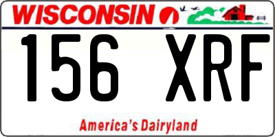 WI license plate 156XRF