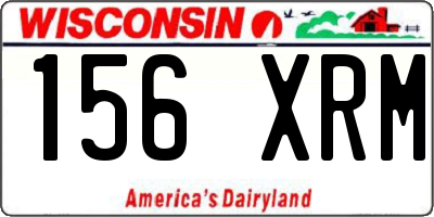 WI license plate 156XRM