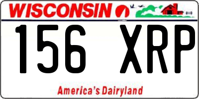 WI license plate 156XRP