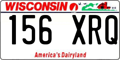 WI license plate 156XRQ
