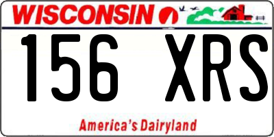 WI license plate 156XRS