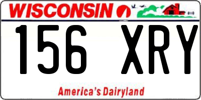 WI license plate 156XRY