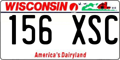 WI license plate 156XSC