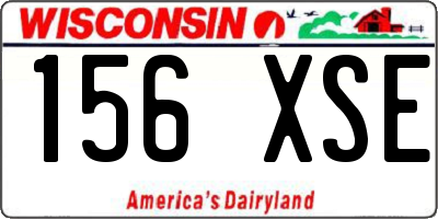 WI license plate 156XSE