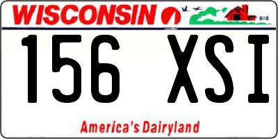 WI license plate 156XSI