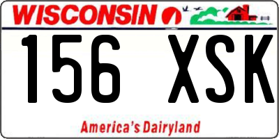 WI license plate 156XSK