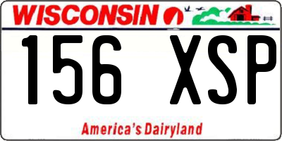 WI license plate 156XSP