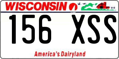 WI license plate 156XSS