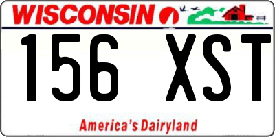 WI license plate 156XST