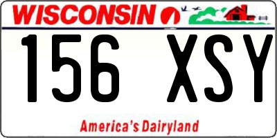 WI license plate 156XSY