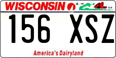 WI license plate 156XSZ