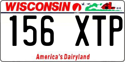 WI license plate 156XTP
