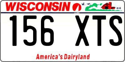 WI license plate 156XTS