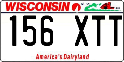 WI license plate 156XTT