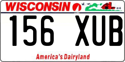 WI license plate 156XUB