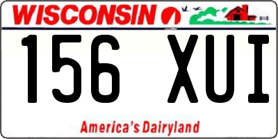 WI license plate 156XUI