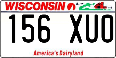 WI license plate 156XUO